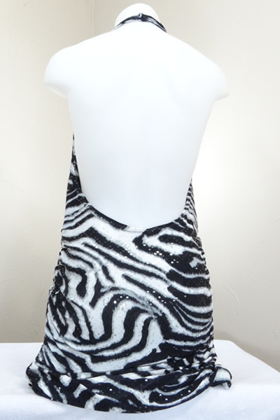 Zebra Cowl Neck Dress